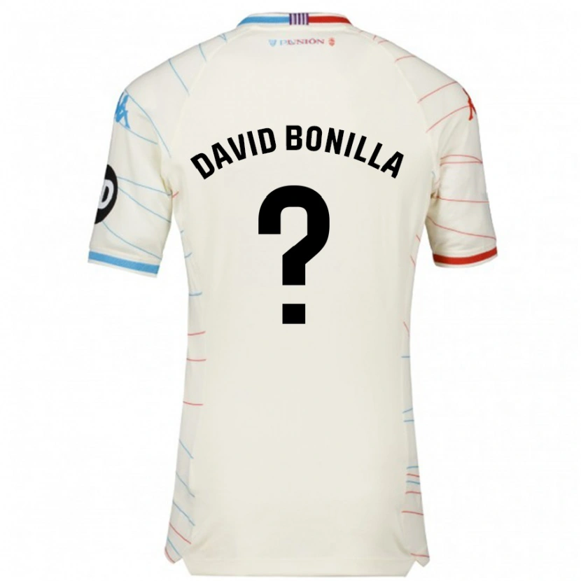Danxen Damen Juan David Bonilla #0 Weiß Rot Blau Auswärtstrikot Trikot 2024/25 T-Shirt