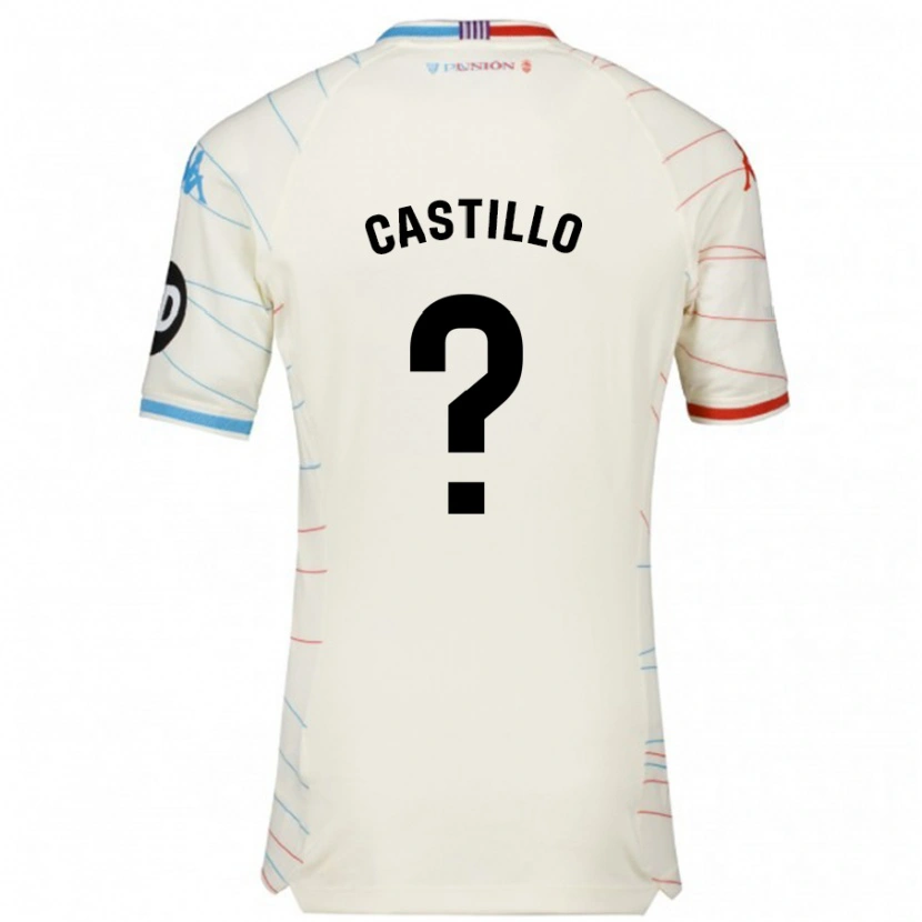 Danxen Damen Gonzalo Castillo #0 Weiß Rot Blau Auswärtstrikot Trikot 2024/25 T-Shirt
