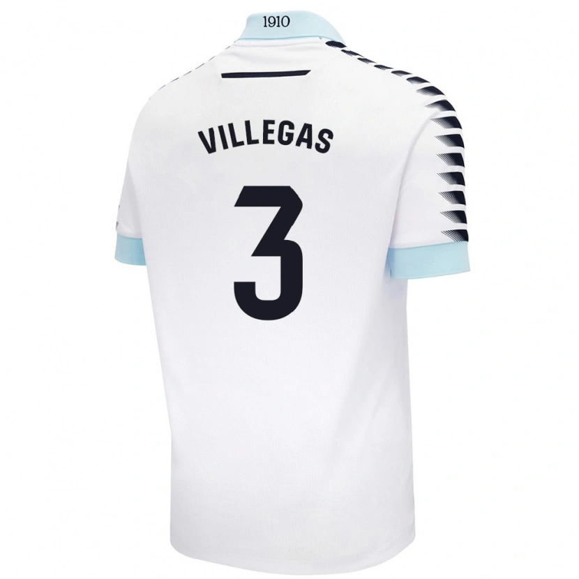 Danxen Damen Virginia Villegas Rico #3 Weiß Blau Auswärtstrikot Trikot 2024/25 T-Shirt