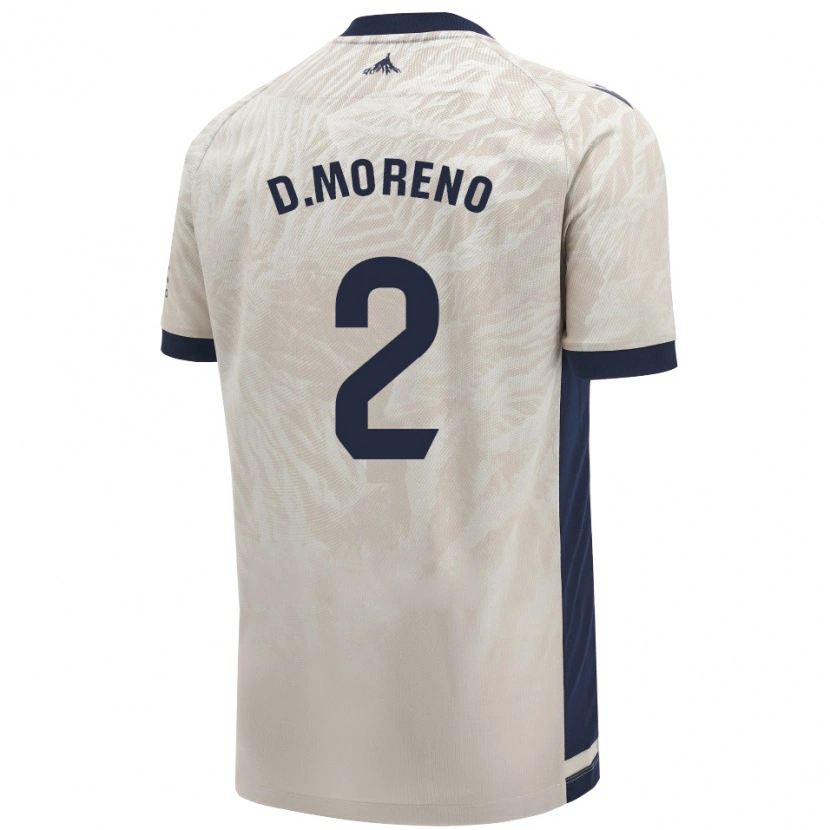 Danxen Damen Diego Moreno #2 Hellgrau Auswärtstrikot Trikot 2024/25 T-Shirt