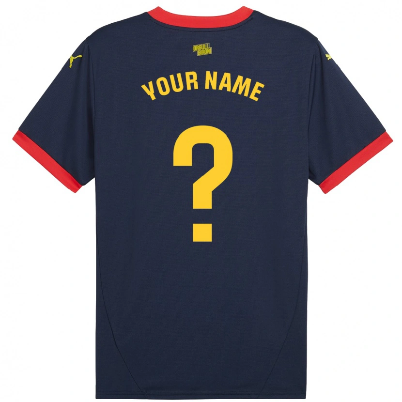 Danxen Damen Ihren Namen #0 Marinerot Auswärtstrikot Trikot 2024/25 T-Shirt