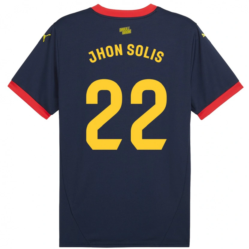 Danxen Damen Jhon Solís #22 Marinerot Auswärtstrikot Trikot 2024/25 T-Shirt