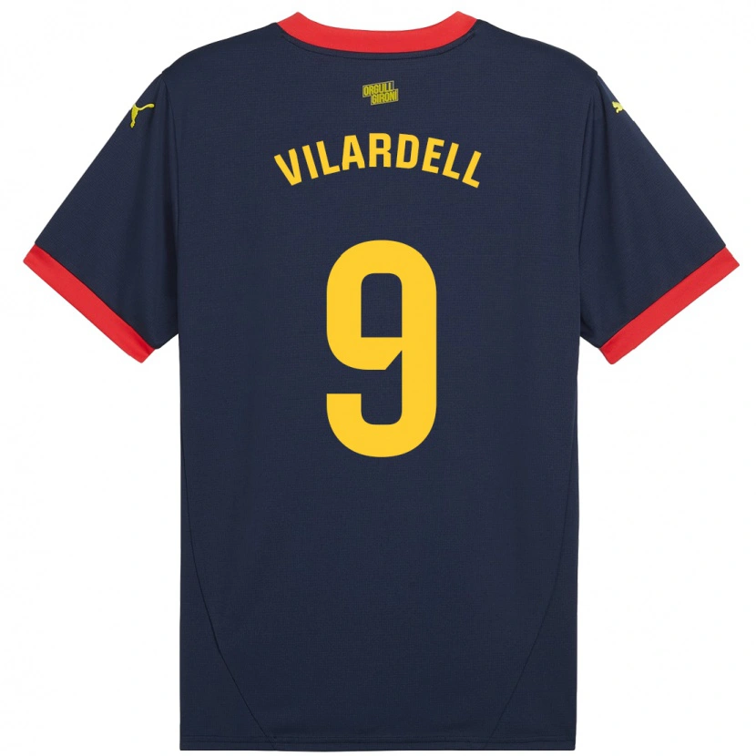 Danxen Damen Júlia Vilardell #9 Marinerot Auswärtstrikot Trikot 2024/25 T-Shirt