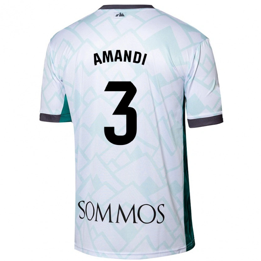 Danxen Damen Iván Amandi #3 Weiß Grün Auswärtstrikot Trikot 2024/25 T-Shirt