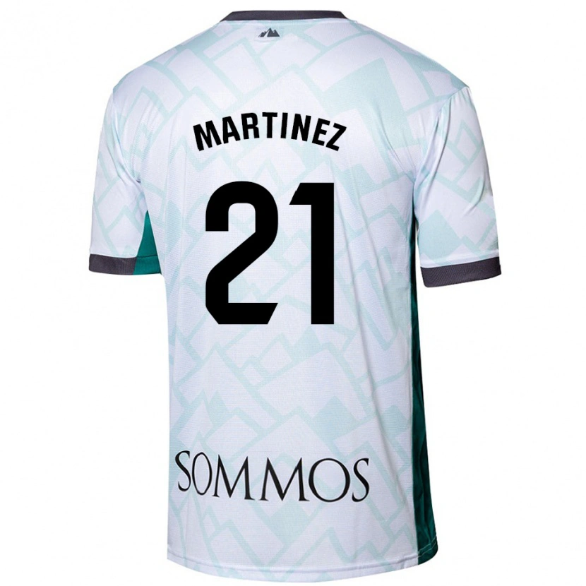 Danxen Damen Alejandra Martínez #21 Weiß Grün Auswärtstrikot Trikot 2024/25 T-Shirt