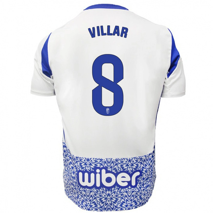 Danxen Damen Gonzalo Villar #8 Weiß Blau Auswärtstrikot Trikot 2024/25 T-Shirt