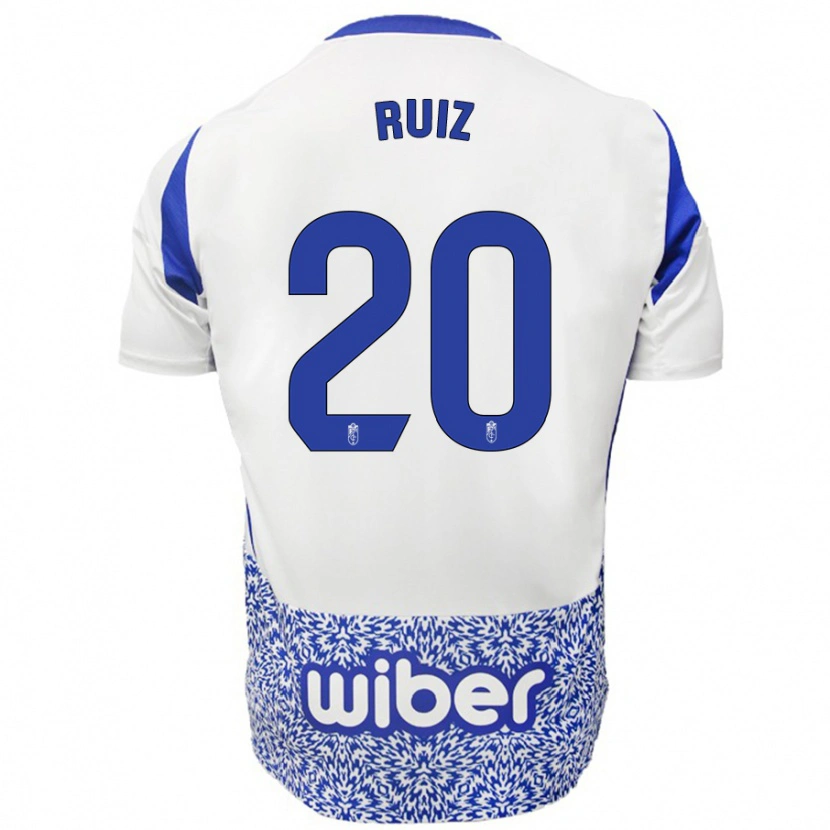 Danxen Damen Sergio Ruiz #20 Weiß Blau Auswärtstrikot Trikot 2024/25 T-Shirt