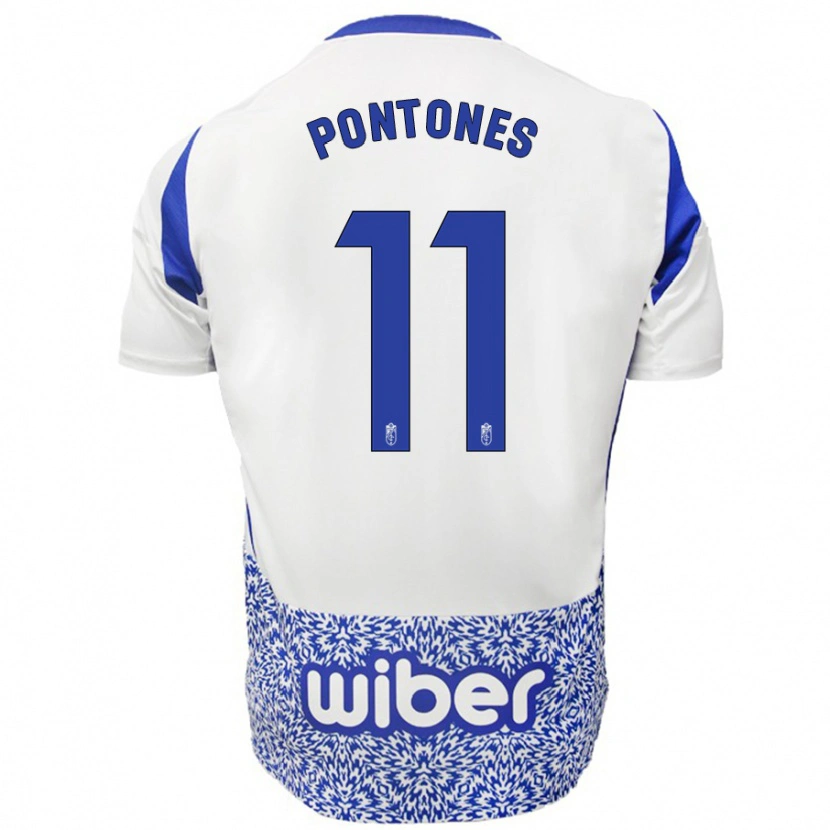 Danxen Damen Juan Carlos Pontones #11 Weiß Blau Auswärtstrikot Trikot 2024/25 T-Shirt