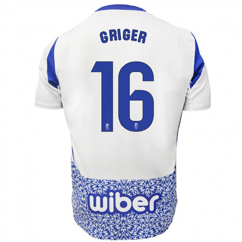 Danxen Damen Adam Griger #16 Weiß Blau Auswärtstrikot Trikot 2024/25 T-Shirt