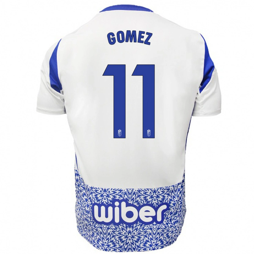 Danxen Damen Andrea Gómez #11 Weiß Blau Auswärtstrikot Trikot 2024/25 T-Shirt