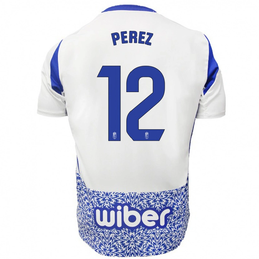 Danxen Damen Alba Pérez #12 Weiß Blau Auswärtstrikot Trikot 2024/25 T-Shirt