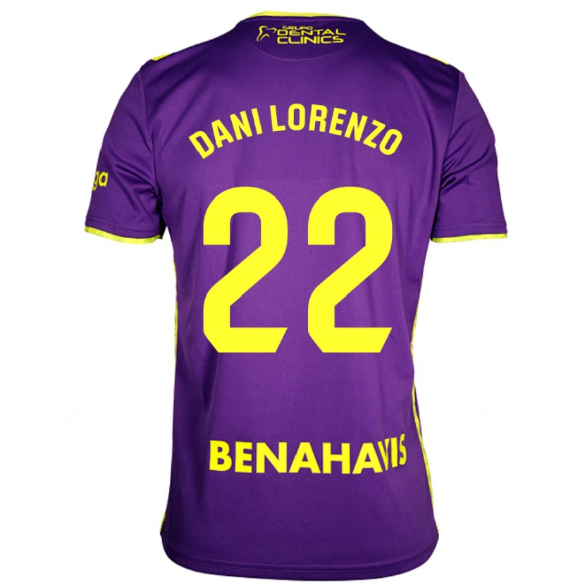 Danxen Damen Dani Lorenzo #22 Lila Gelb Auswärtstrikot Trikot 2024/25 T-Shirt
