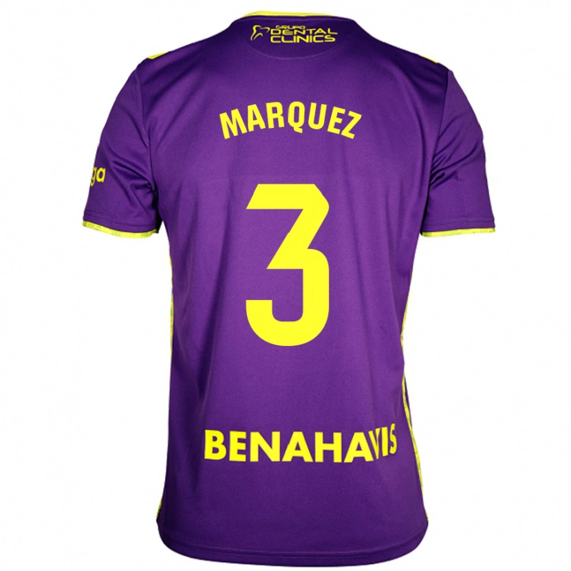 Danxen Damen David Márquez #3 Lila Gelb Auswärtstrikot Trikot 2024/25 T-Shirt