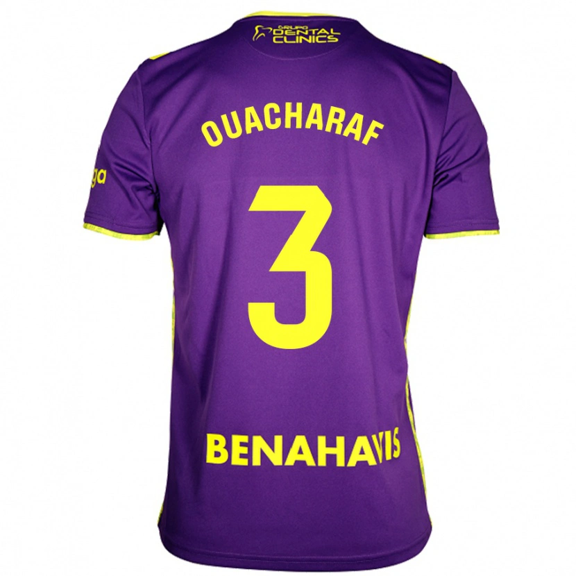 Danxen Damen Bilal Ouacharaf #3 Lila Gelb Auswärtstrikot Trikot 2024/25 T-Shirt