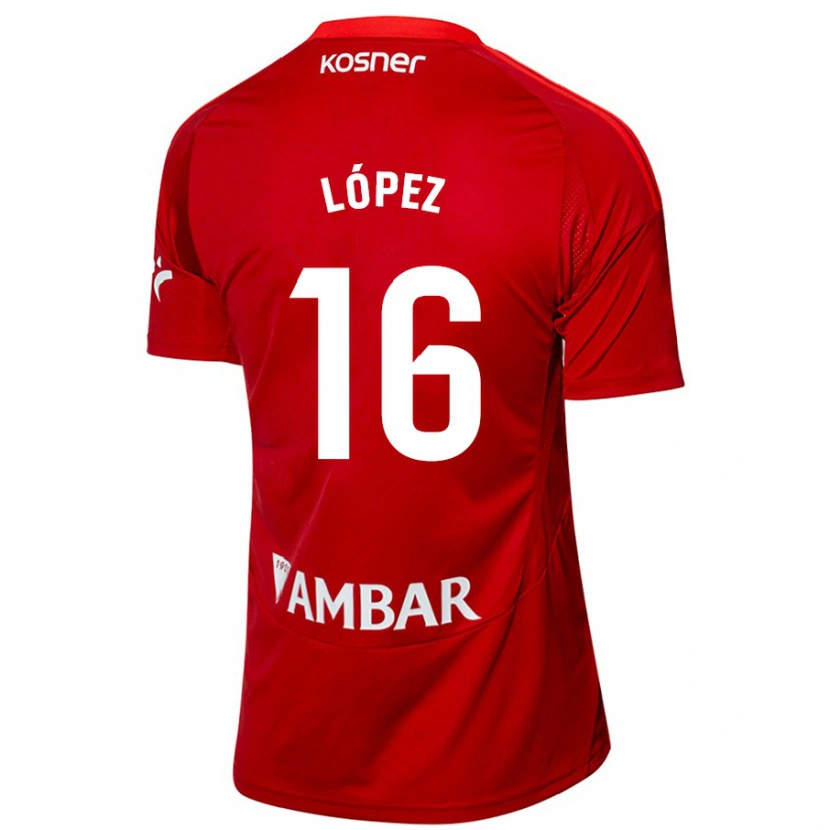Danxen Damen Juan López #16 Weiß Blau Auswärtstrikot Trikot 2024/25 T-Shirt