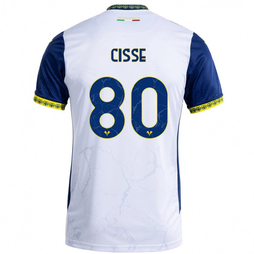 Danxen Damen Alphadjo Cissè #80 Weiß Blau Auswärtstrikot Trikot 2024/25 T-Shirt