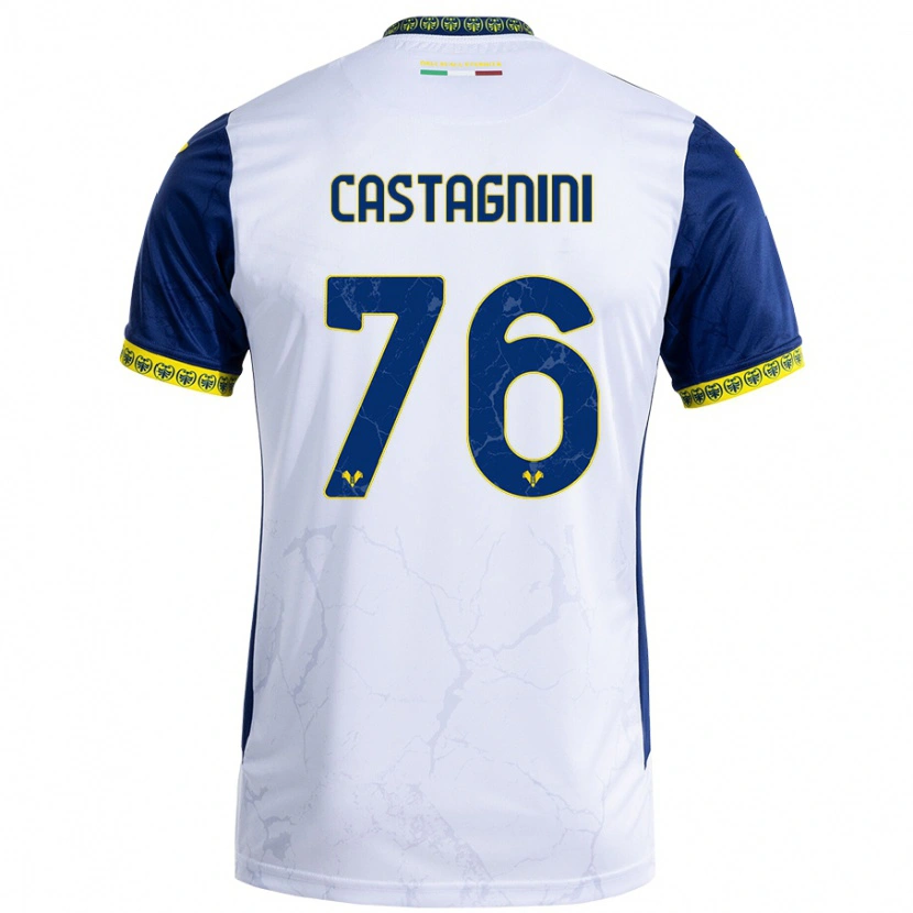 Danxen Damen Mirko Castagnini #76 Weiß Blau Auswärtstrikot Trikot 2024/25 T-Shirt