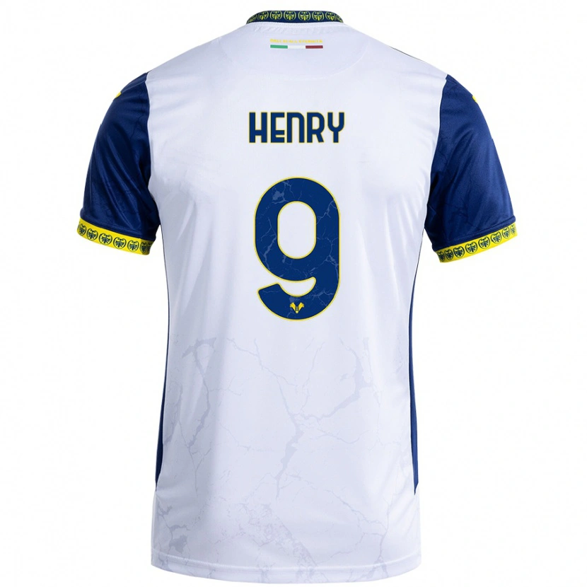 Danxen Damen Thomas Henry #9 Weiß Blau Auswärtstrikot Trikot 2024/25 T-Shirt