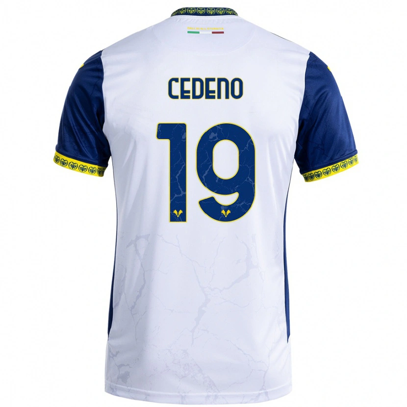Danxen Damen Lineth Cedeno #19 Weiß Blau Auswärtstrikot Trikot 2024/25 T-Shirt