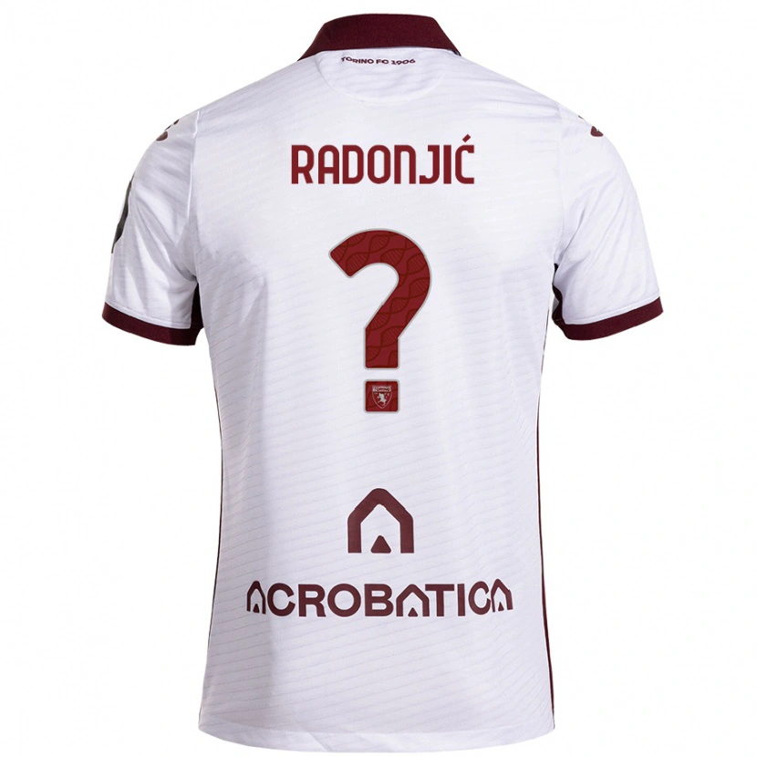 Danxen Damen Nemanja Radonjic #0 Weiß Kastanienbraun Auswärtstrikot Trikot 2024/25 T-Shirt