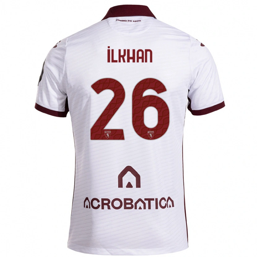 Danxen Damen Emirhan İlkhan #26 Weiß Kastanienbraun Auswärtstrikot Trikot 2024/25 T-Shirt