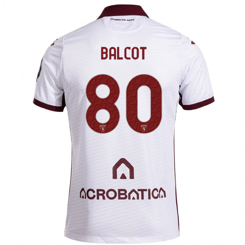 Danxen Damen Côme Bianay Balcot #80 Weiß Kastanienbraun Auswärtstrikot Trikot 2024/25 T-Shirt