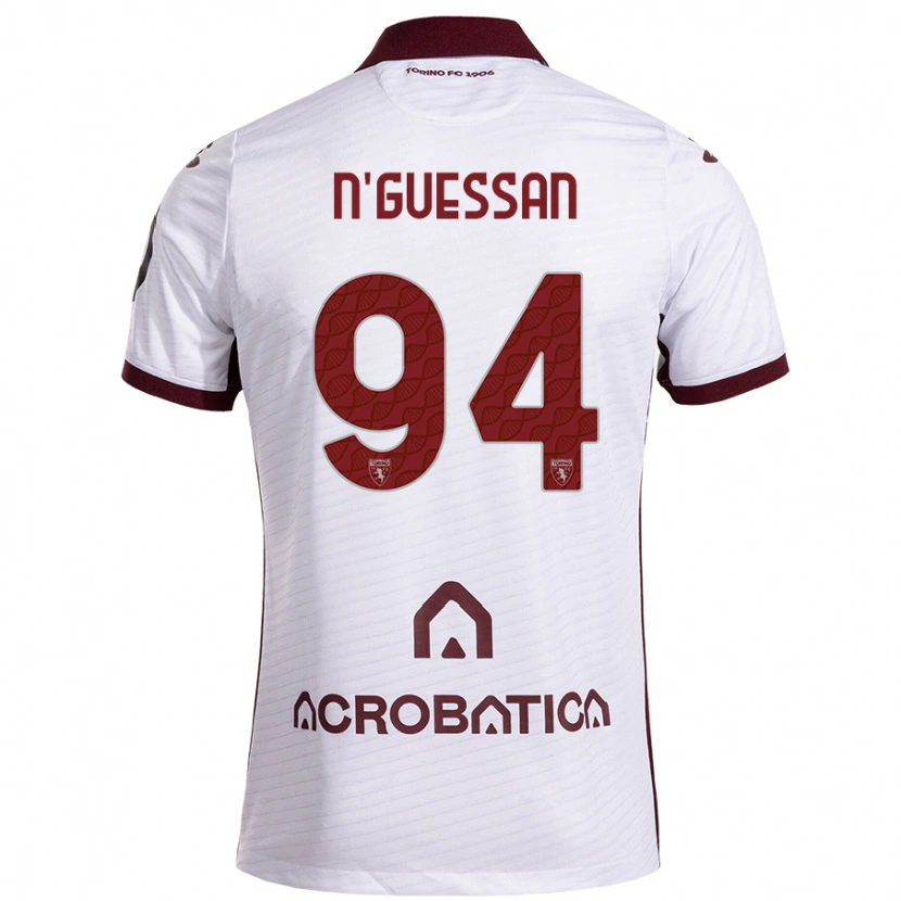 Danxen Damen Ange Caumenan N'guessan #94 Weiß Kastanienbraun Auswärtstrikot Trikot 2024/25 T-Shirt