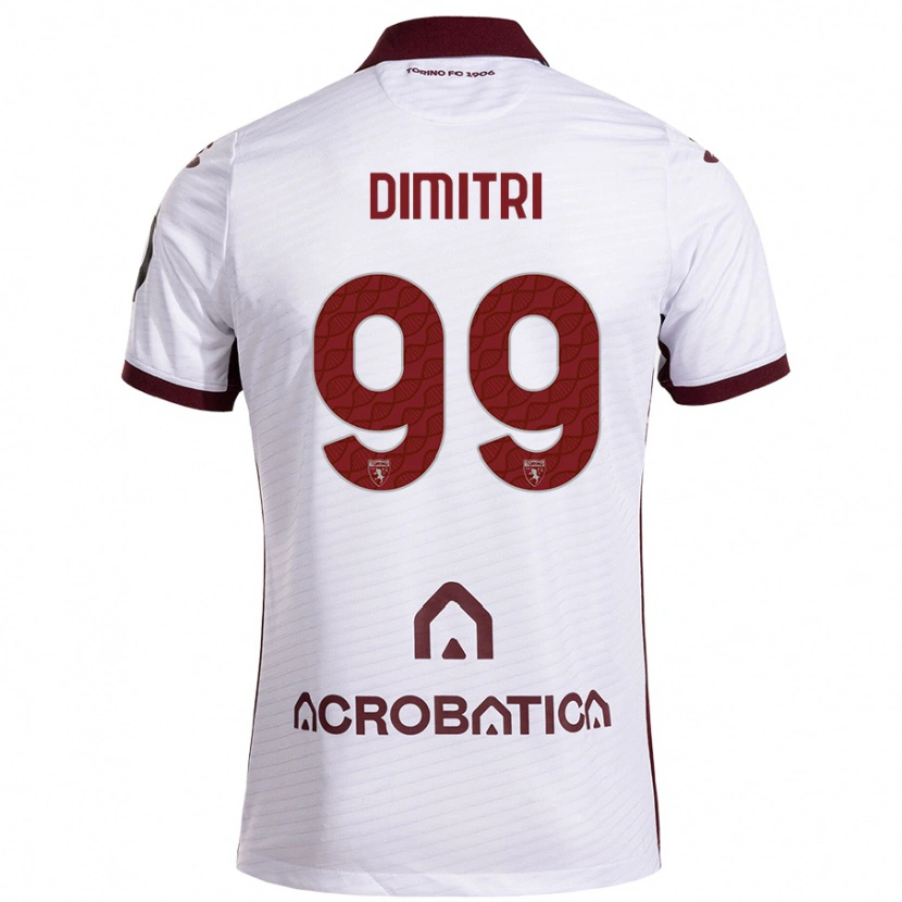 Danxen Damen Matteo Dimitri #99 Weiß Kastanienbraun Auswärtstrikot Trikot 2024/25 T-Shirt