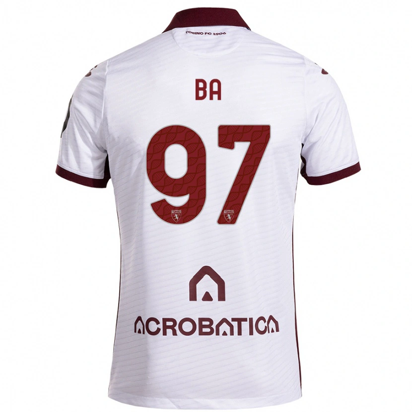 Danxen Damen El-Hadji Ba #97 Weiß Kastanienbraun Auswärtstrikot Trikot 2024/25 T-Shirt