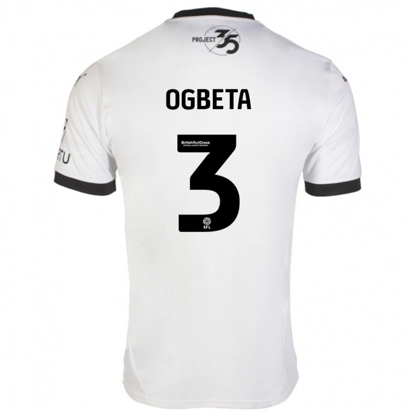Danxen Damen Nathanael Ogbeta #3 Weiß Schwarz Auswärtstrikot Trikot 2024/25 T-Shirt