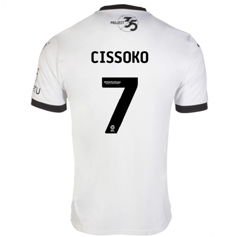Danxen Damen Ibrahim Cissoko #7 Weiß Schwarz Auswärtstrikot Trikot 2024/25 T-Shirt