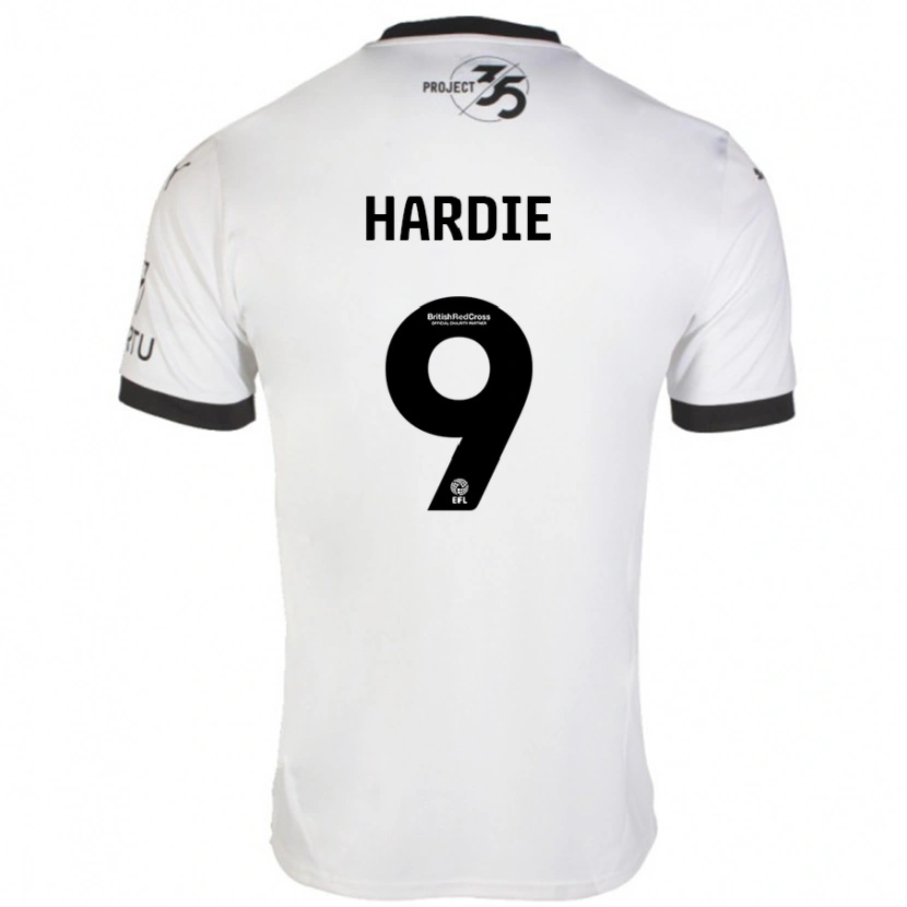 Danxen Damen Ryan Hardie #9 Weiß Schwarz Auswärtstrikot Trikot 2024/25 T-Shirt