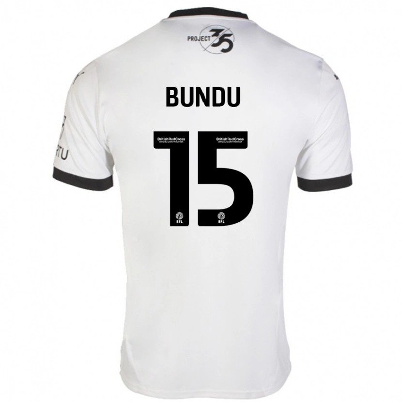 Danxen Damen Mustapha Bundu #15 Weiß Schwarz Auswärtstrikot Trikot 2024/25 T-Shirt