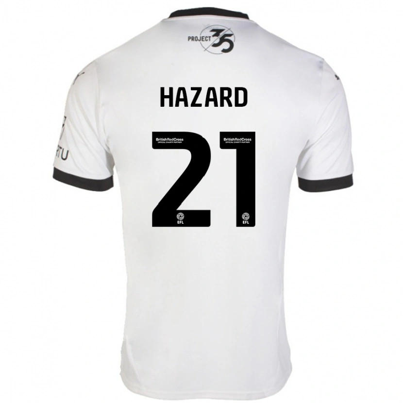 Danxen Damen Conor Hazard #21 Weiß Schwarz Auswärtstrikot Trikot 2024/25 T-Shirt