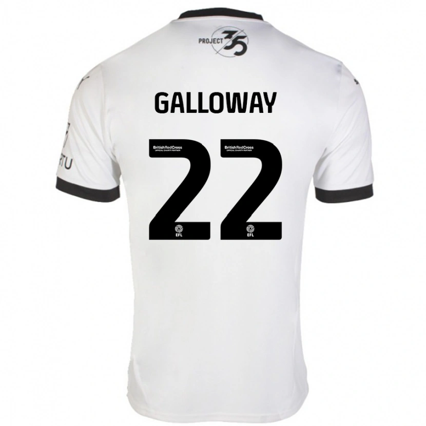 Danxen Damen Brendan Galloway #22 Weiß Schwarz Auswärtstrikot Trikot 2024/25 T-Shirt