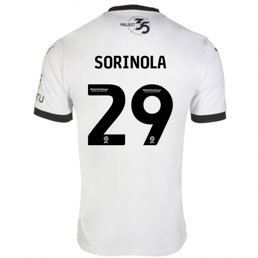 Danxen Damen Matthew Sorinola #29 Weiß Schwarz Auswärtstrikot Trikot 2024/25 T-Shirt
