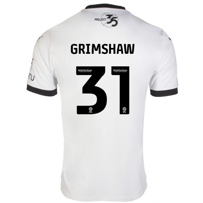 Danxen Damen Daniel Grimshaw #31 Weiß Schwarz Auswärtstrikot Trikot 2024/25 T-Shirt