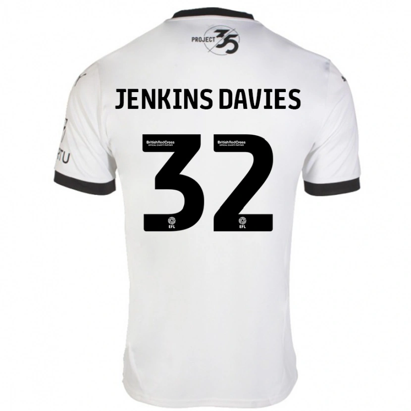 Danxen Damen Will Jenkins-Davies #32 Weiß Schwarz Auswärtstrikot Trikot 2024/25 T-Shirt