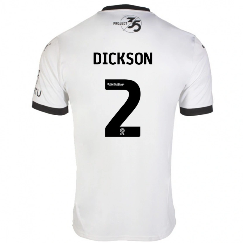 Danxen Damen Katie Dickson #2 Weiß Schwarz Auswärtstrikot Trikot 2024/25 T-Shirt