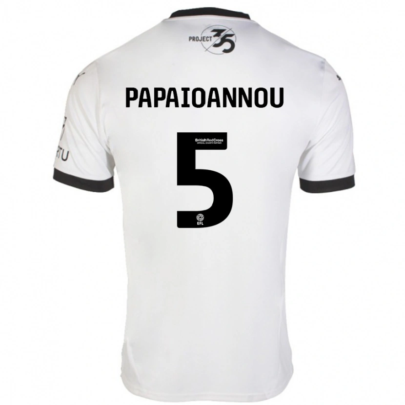 Danxen Damen Panagiota Papaioannou #5 Weiß Schwarz Auswärtstrikot Trikot 2024/25 T-Shirt
