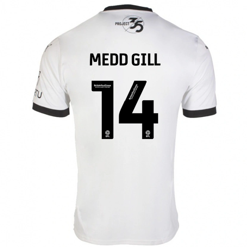Danxen Damen Tamsin Medd-Gill #14 Weiß Schwarz Auswärtstrikot Trikot 2024/25 T-Shirt