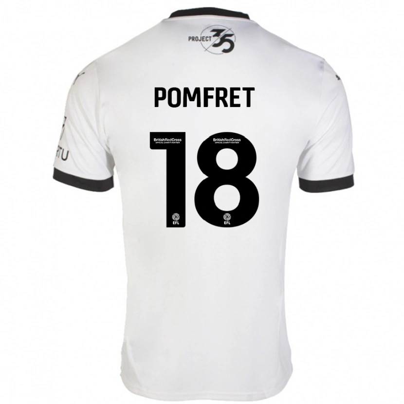 Danxen Damen Taya Pomfret #18 Weiß Schwarz Auswärtstrikot Trikot 2024/25 T-Shirt