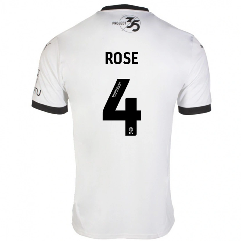 Danxen Damen Jemma Rose #4 Weiß Schwarz Auswärtstrikot Trikot 2024/25 T-Shirt