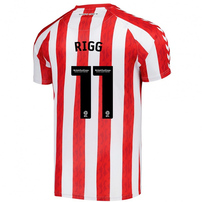 Danxen Kinder Chris Rigg #11 Rot Weiß Heimtrikot Trikot 2024/25 T-Shirt