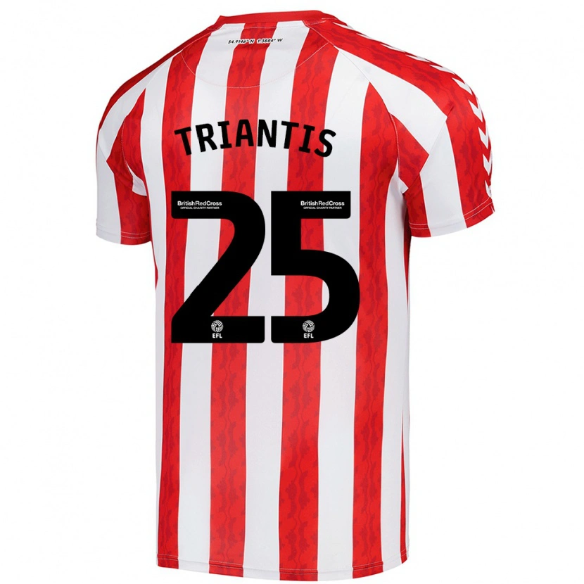 Danxen Kinder Nectarios Triantis #25 Rot Weiß Heimtrikot Trikot 2024/25 T-Shirt