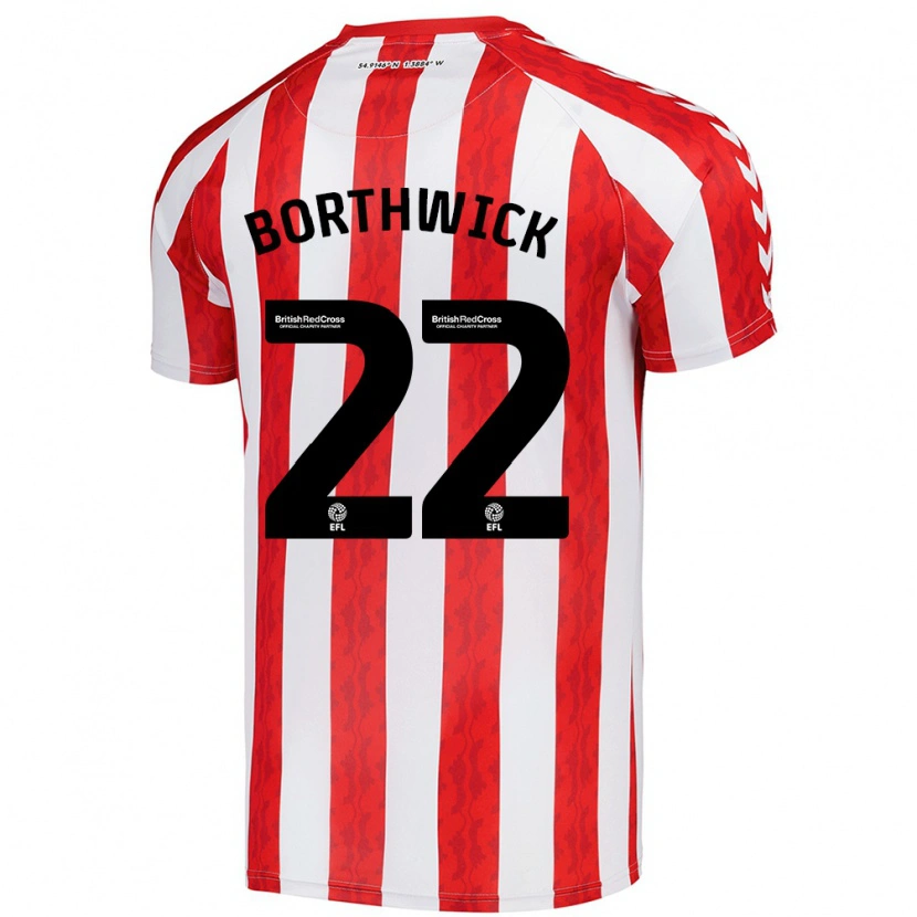 Danxen Kinder Megan Borthwick #22 Rot Weiß Heimtrikot Trikot 2024/25 T-Shirt