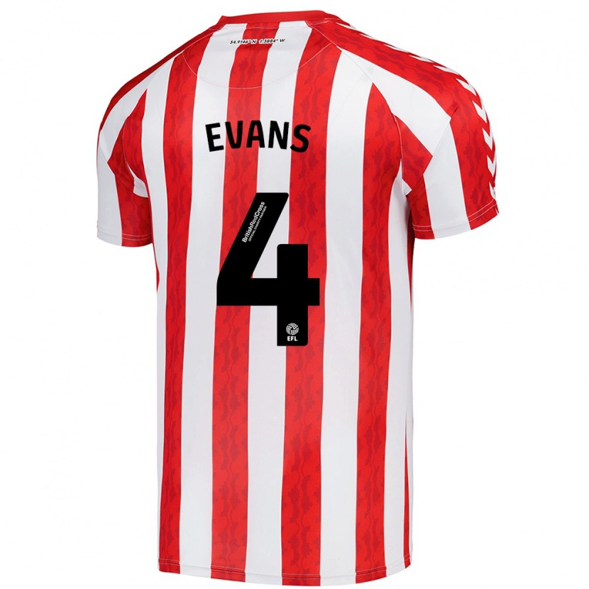 Danxen Kinder Corry Evans #4 Rot Weiß Heimtrikot Trikot 2024/25 T-Shirt