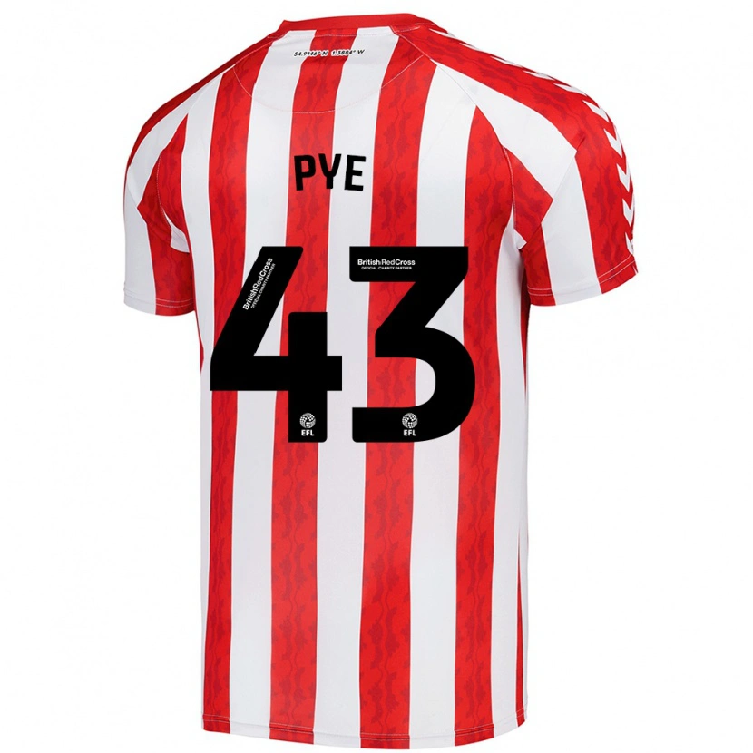 Danxen Kinder Connor Pye #43 Rot Weiß Heimtrikot Trikot 2024/25 T-Shirt