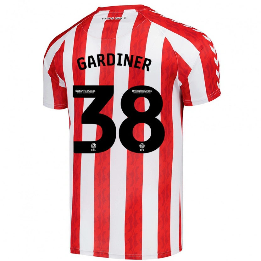 Danxen Kinder Harry Gardiner #38 Rot Weiß Heimtrikot Trikot 2024/25 T-Shirt