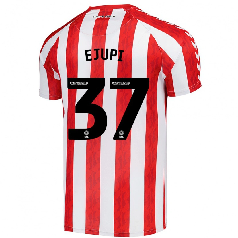 Danxen Kinder Elizabeta Ejupi #37 Rot Weiß Heimtrikot Trikot 2024/25 T-Shirt